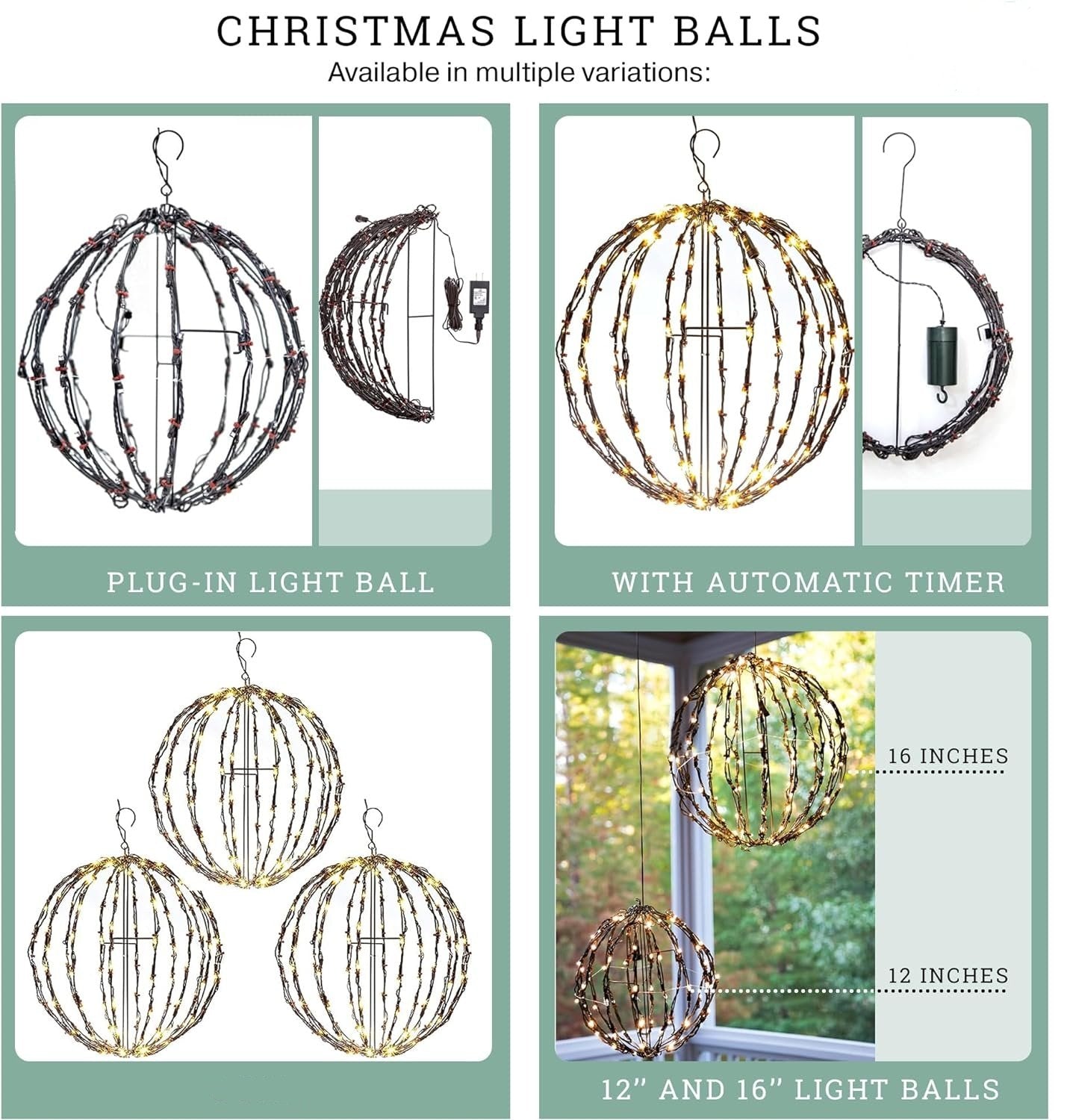 Éclairage sphérique léger et lumineux