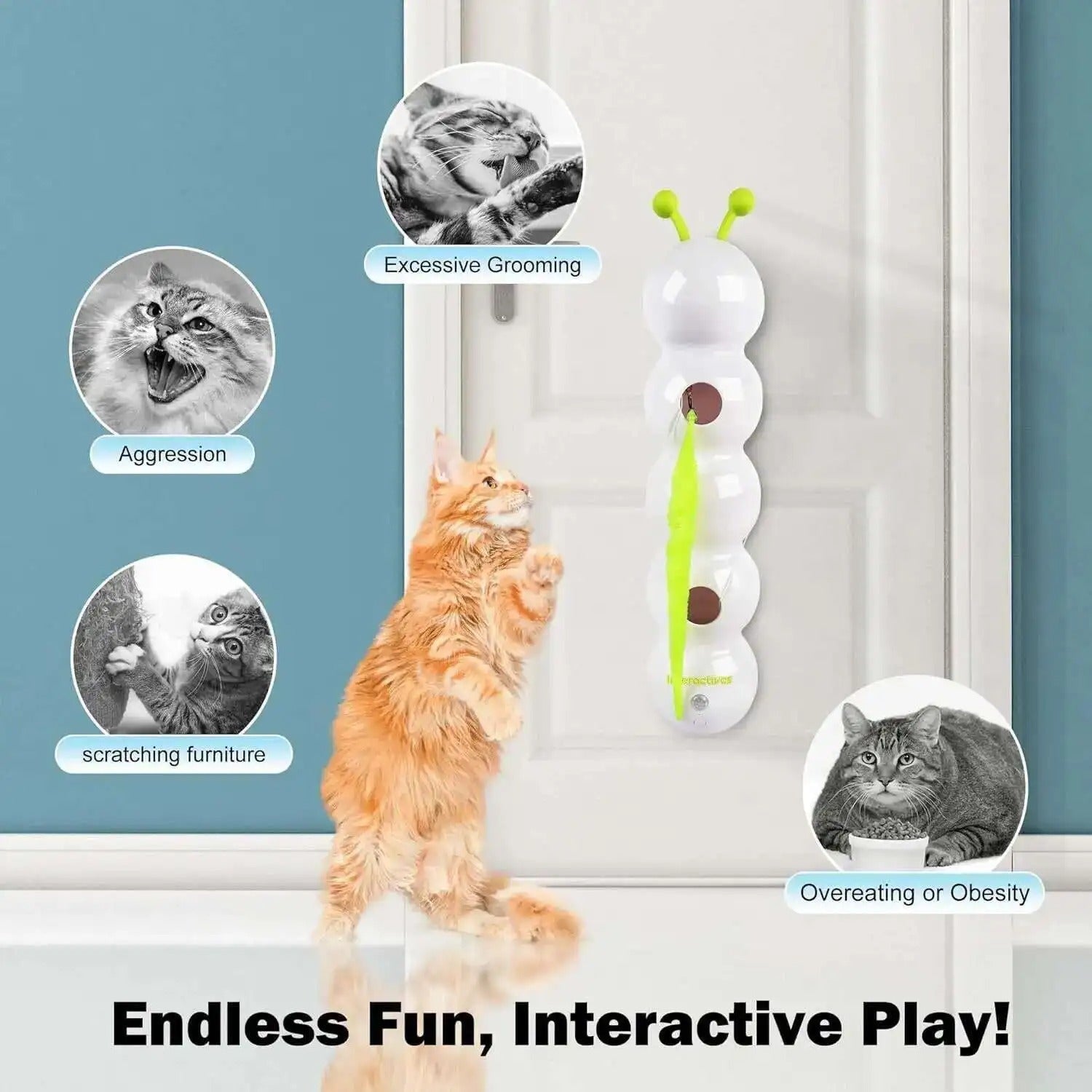 PurrWhirl - Jouet interactif pour chat avec mouvement hélicoïdal